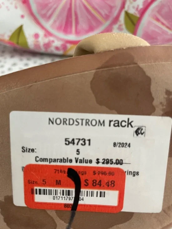 VINCE Vero curio Beige Square-Toe Strappy Heels women’s size 5 us, 35 eur, New - Picture 5 of 5